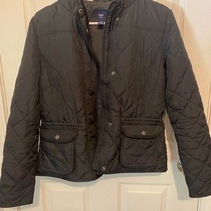 Gap black quilted coat. Size S.